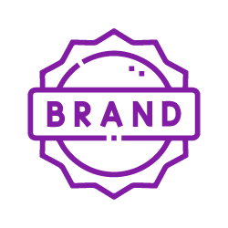 Brand name and model graphic design visual